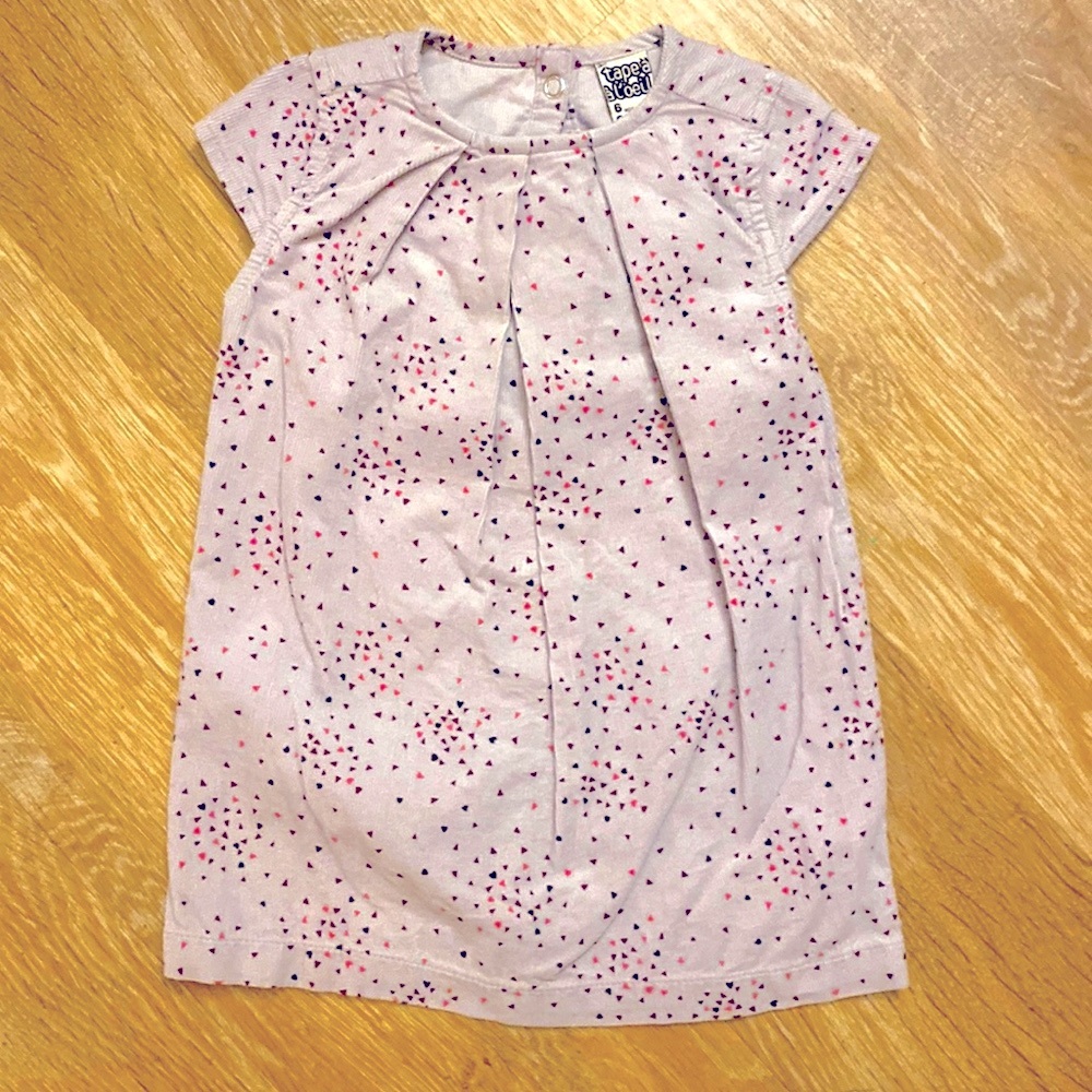 French brand tape a l’oeil brushed corduroy dress size 6m